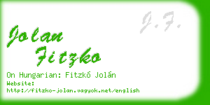 jolan fitzko business card